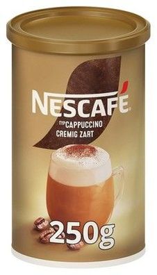 Nescafé GOLD Typ Cappuccino Cremig Zart, Getränkepulver aus Bohnenkaffee, 250g