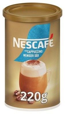 Nescafé GOLD Typ Cappuccino Weniger Süß, Getränkepulver löslicher Kaffee (220g)
