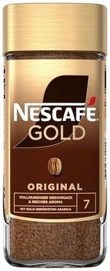 Nescafé GOLD Original, löslich Bohnenkaffee Instant-Kaffee, erlesene Bohne, 100g