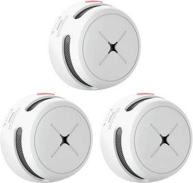 Rauchmelder 3er Set, Aegislink 10-Jahres Batterie Mini photoelektrischer Melder