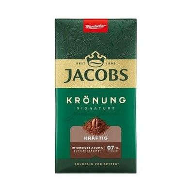 Jacobs Filterkaffee Krönung Kräftig, dunkle Röstung, Intensität 7/10, 500 g