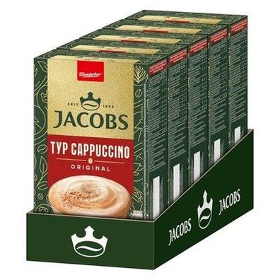 Jacobs Cappuccino Kaffeespezialität, 40 Sticks, 5 x 8 Sticks, à 15,8 g, Instant