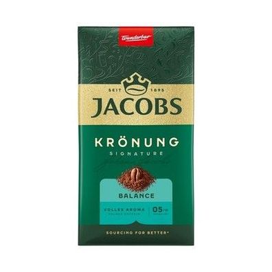 Jacobs Filterkaffee Krönung Balance, mittlere Röstung, Intensität 5/10, 500 g