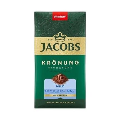 Jacobs Filterkaffee Krönung Mild, 100 % Arabica, hell, Intensität 5/10, 500 g