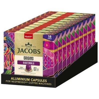 Jacobs Kaffeekapseln Guatemala, Single Origin 100% Arabica, Intensität 7/12