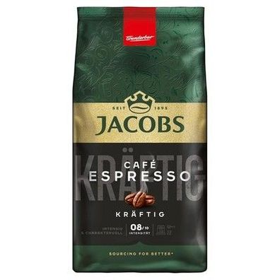 Jacobs Kaffeebohnen Café Espresso, kräftig & würzig, Intensität 8/10, 1 kg