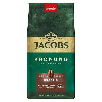 Jacobs Kaffeebohnen Krönung Kräftig Aroma-Bohnen, Haselnuss & Kakao, 500g, 7/10