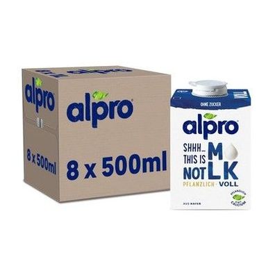 Alpro This is Not Milk 3,5%, Vegan, Von Natur aus laktosefrei (8x 500ml) Haltbar