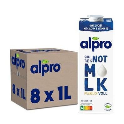 Alpro This is Not Milk 3,5 Prozent – Vegan und milchfrei – 8 x 1 Liter – Haltbar
