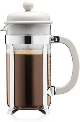 Bodum Caffettiera French Press Weiß – 1L / 8 Tassen Kaffeebereiter – BPA-frei