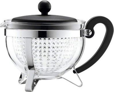 Bodum 1975-01 Chambord Teekanne, 1 L mit farbigem Plastikdeckel, Griff & Filter