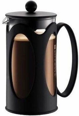Bodum Kenya Kaffeebereiter 1L / 8 Tassen - Manuelle French Press Borosilikatglas