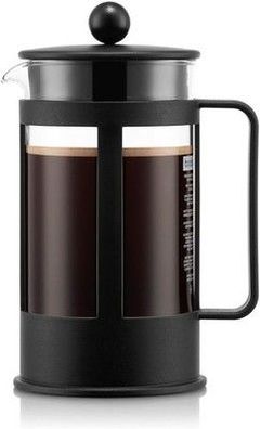 Bodum Kenya Kaffeebereiter 1L / 8 Tassen - Manuelle French Press Borosilikatglas