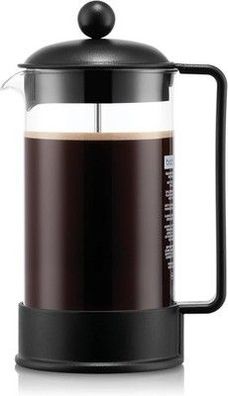 Bodum French Press Brazil - 1L / 8 Tassen Kaffeezubereiter - Spülmaschinenfest