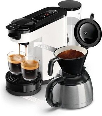 Philips Senseo Switch Pad- und Filterkaffeemaschine, 2-in-1-Brühtechnologie Weiß