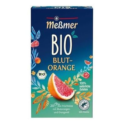 Meßmer Bio Blutorange, 20 Teebeutel, Bio Früchtetee Blutorangenöl, % natürlich