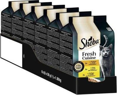 Sheba Portionsbeutel Katzen-Nassfutter Multipack Fresh Cuisine (6 x 6 x 50g )