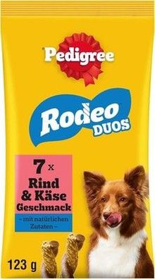 Pedigree Rodeo Duos Sticks Rind & Käse Geschmack Hundesnacks 10 x 7 Stück, 123g
