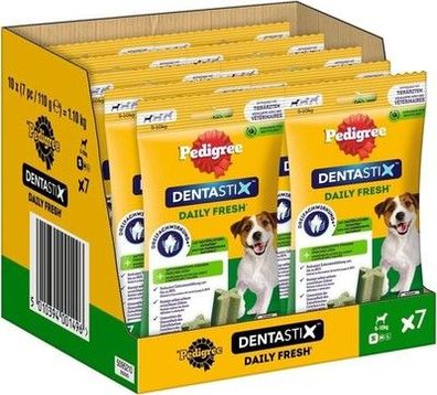 Pedigree Denta Stix Fresh/Zahnpflege-Snack für kleine Hunde, 70 Stück, 7x10 Stk