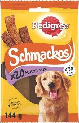 Pedigree Schmackos Multi Mix Streifen Hundesnacks Rind, Lamm & Geflügel - 1,3kg