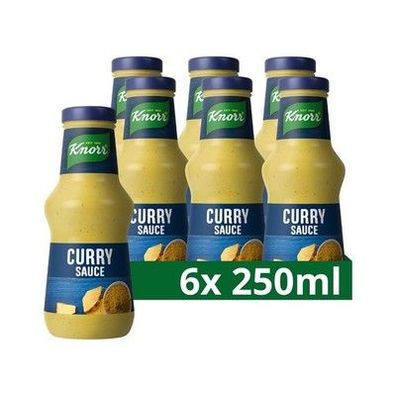 Knorr Curry Sauce würzige Grillsauce fruchtig frisch mit Ananas 6er Pack x 250ml