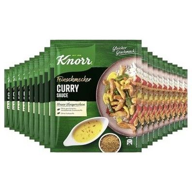 Knorr Feinschmecker Curry Sauce ohne Zusatzstoffe und Farbstoffe - 19x 250 ml