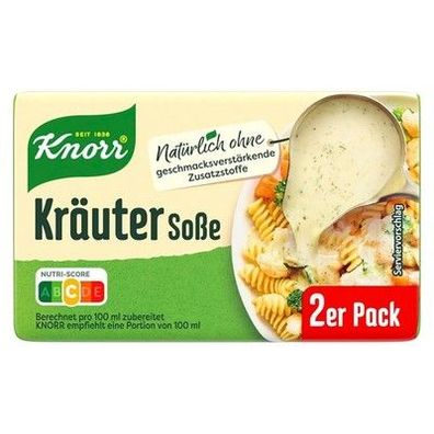 Knorr Kräuter Soße leckere helle Soße ohne Zusatzstoffe - 18x 2er Pack