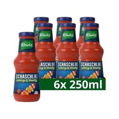 Knorr Schlemmersauce Schaschlik, 6er Pack (6 x 250 ml) Sauce - 1,5 Literr