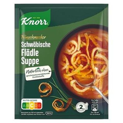 Knorr Feinschmecker Schwäbische Flädle Suppe leckere schnelle, 15x 2 Teller