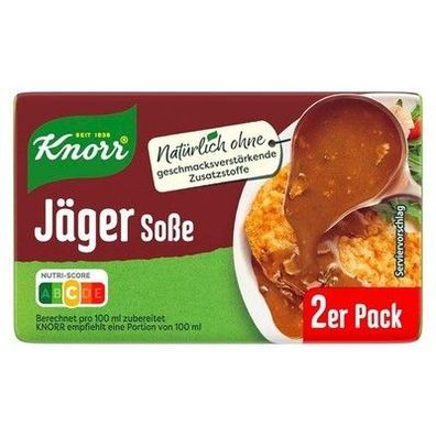 Knorr Jäger Soße leckere braune Sauce 18x 46 g - 828g, Ohne Konservierungsstoffe