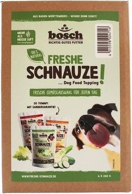 Bosch Freshe Schnauze - Gemüsekiste 6 x 200 g | Roten, Grünen & Gelben Toppings