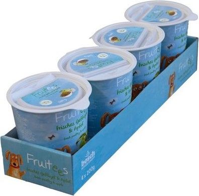 Bosch Finest Snack Concept | Fruitees Geflügel & Apfel | 4er Pack mit 4 x 200 g