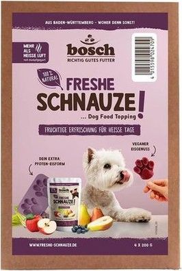 Bosch Freshe Schnauze - Aktionspaket Frucht | Hunde-Eis | 4 x 200 g + Eisform
