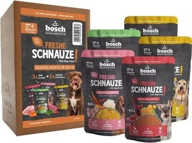 Bosch Freshe Schnauze, Nassfutter 5 x 250 g, Dampfgegartes Alleinfuttermittel
