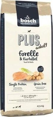 Bosch HPC PLUS Adult Forelle & Kartoffel | Hunde-Trockenfutter - 12.5 kg Sack