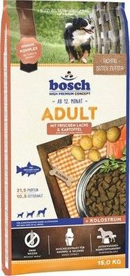 Bosch HPC Adult mit frischem Lachs & Kartoffel | Hundetrockenfutter - 15 kg Sack