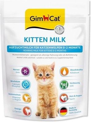 GimCat Kitten Milk Muttermilchersatz - Katzenmilch mit Taurin und Calcium (200g)
