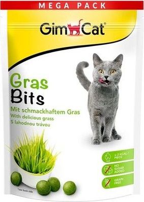 GimCat Gras Bits Getreidefreie & vitaminreich Katzensnack, echtes Gras (425 g)
