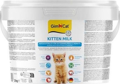 GimCat Kitten Milk Muttermilchersatz, Katzenmilch, Taurin & Calcium (1 x 2 kg)