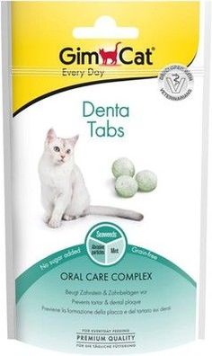 GimCat Denta Tabs Funktionaler Katzensnack unterstützt die Zahnpflege (8 x 40 g)