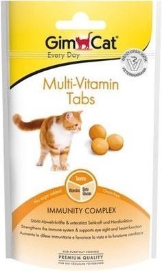 GimCat Multi-Vitamin Tabs - Katzensnack unterstützt Immunsystem (8 x 40 g)