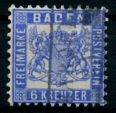 BADEN Ausgaben VON 1862 - 1866 Nr 19a-HARDHEIM X74498A