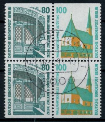 BERLIN Zusammendruck Nr W97 + W98 zentrisch gestempelt Viererb X74B6D2