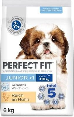 Perfect Fit Junior <1 Trockenfutter für kleine Hunde (<10kg) unter 1 Jahr, 6kg