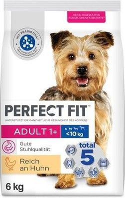 Perfect Fit Adult 1+ Trockenfutter für kleine Hunde (<10kg), 6 kg (1 Beutel)