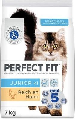 Perfect FIT Junior Trockenfutter für junge Katzen unter 1 Jahr - Huhn, 7 kg