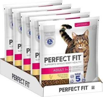 Perfect FIT™ Katze Beutel Adult 1+ mit Huhn (5 x 1,4kg) Katzenfutter Katzen