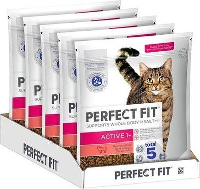 Perfect FIT™ Katze Beutel Active 1+ mit Rind (5x 1,4kg) mit Taurin Vitamin E & C