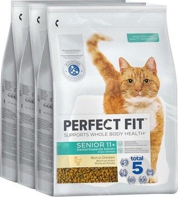 Perfect FIT™ Katze Beutel Senior 11+ mit Huhn (3x2,8kg) mit Taurin Vitamin E & C