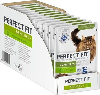 Perfect FIT™ Katze Portionsbeutel Senior mit Truthahn und Karotten (12 x 85g)